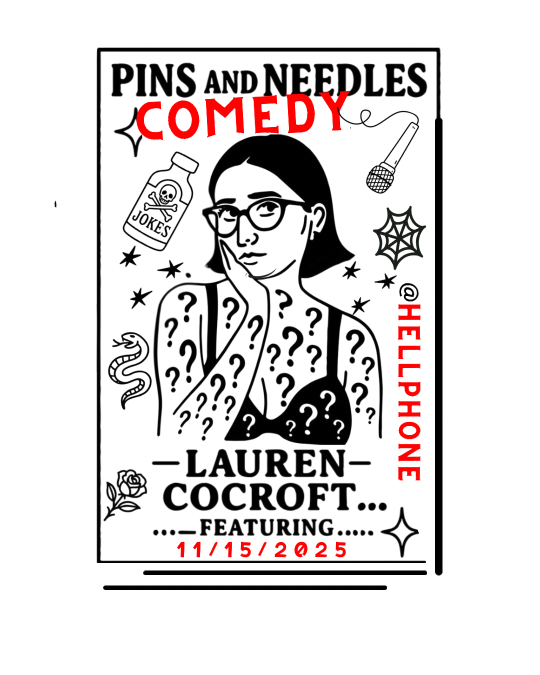 Pins & Needles Comedy NYC: Live Stand-Up & Tattoo Culture at Hell Phone — November 8, 2025