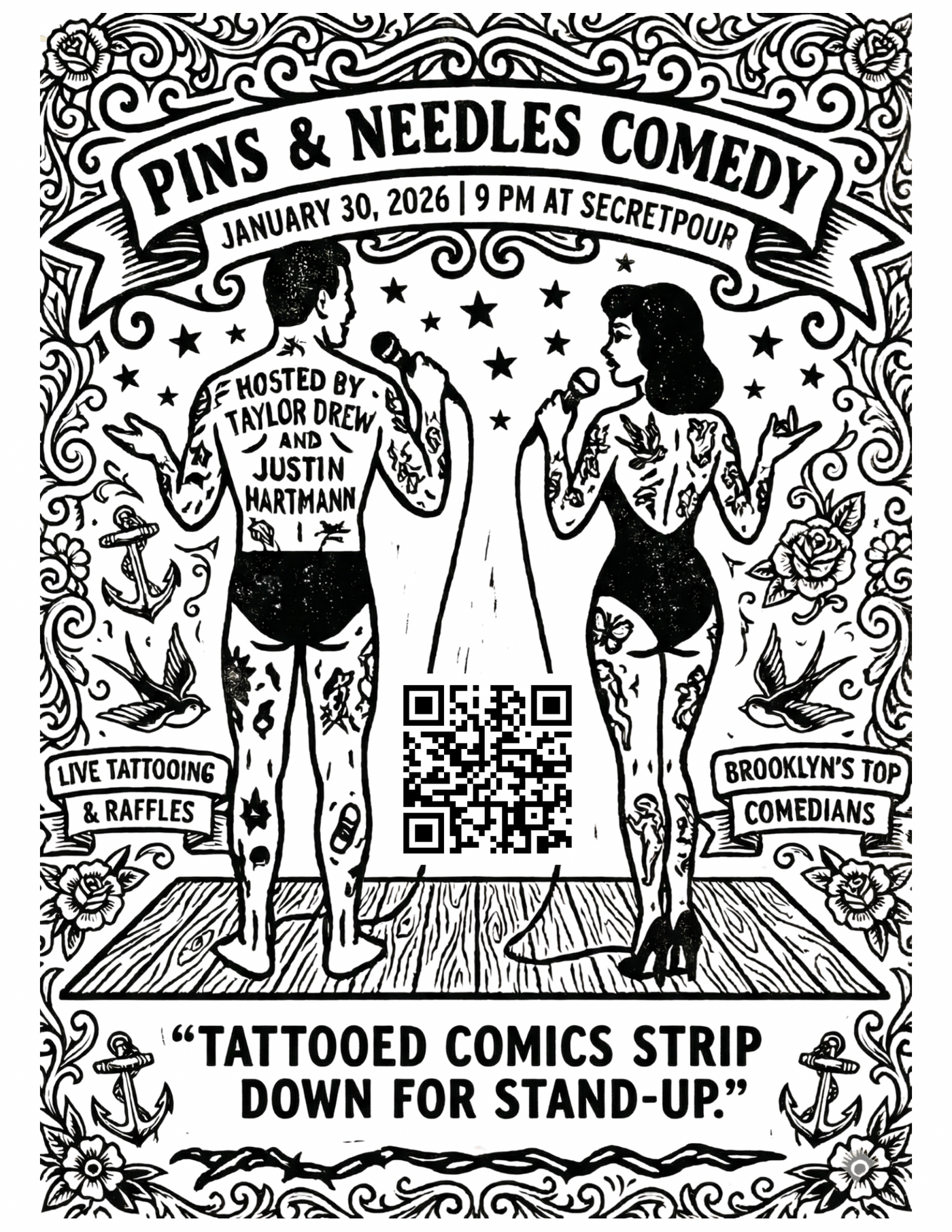 Pins & Needles Comedy Recap: Tattoo Comedy Night at Secret Pour (Jan 30, 2026)